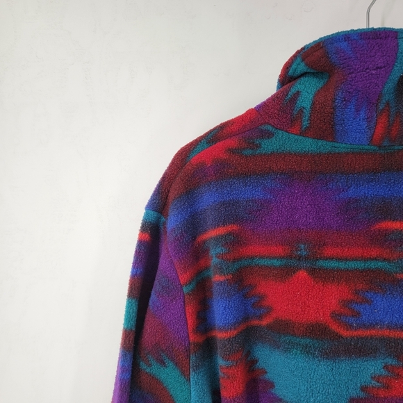 Little Big Horn Fleece Pullover Men's Medium Retro Vintage Wild West Low Pile - Picture 11 of 15
